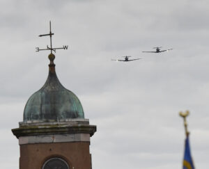 The Business Centre - The fly past at Aiken Barrack,s on wednesday
